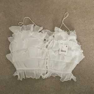 Free people white tank top